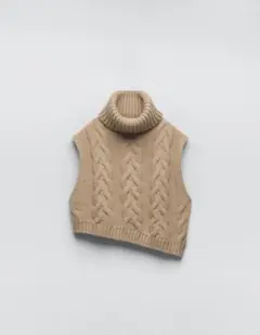 ZARA クロップドニットベスト