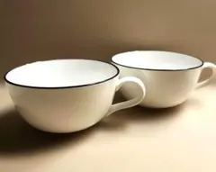 フランフラン　オルディ　スープカップ　2個セット　ホワイト
