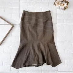 MICHEL KLEIN マーメイドスカート ブラウン サイズ40 L相当