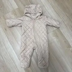 美品　ユニクロ　ベージュ フード付き キルティング アウター　サイズ70