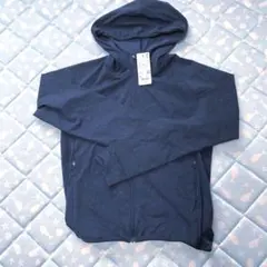 ウルトラストレッチドライexプリントフルジップパーカー　ネイビー 男女兼用xs