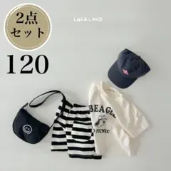 キッズTシャツ 120 キッズハーフパンツ　ボーダー　韓国こども服　半袖　セット