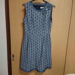 新品タグ付き　☆ギャラリービスコンティ☆可愛いデニム刺繍のワンピース