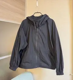 ユニクロU フーデッドブルゾン　XL ブラック