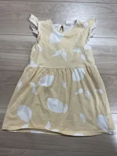 H&M フリル袖 フルーツ柄ワンピース 90cm