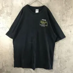 Y3779古着　Tシャツ バックプリント　紺　90s Y2K