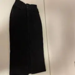 AZULブラックデニムタイトスカート スリット入り