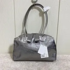 未使用 ear PAPILLONNER ロングハンドルボストンバッグ 山羊革