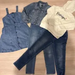 150cm女の子　デニム
