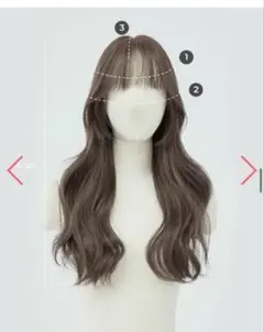 ピンクエイジ エアリーパーマエリー ロングブラウンウィッグ 総手植え