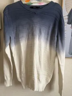 AZUL by moussy Vネック グラデーション ニット セーター Mのサムネイル