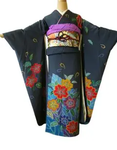 作家物 振袖・袋帯・帯〆・帯揚・重ね衿・長襦袢セット（正絹）仕立上り＜L382＞