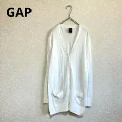 GAP ギャップ ニットカーディガン コットン100% ホワイト S