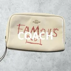 美品☆COACH バスキアコラボ ポーチ クラッチバッグ