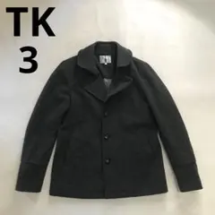 TK 　メンズ　アウター　ウールコート　ショート　グレー　Lのサムネイル
