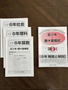 五ツ木駸々堂模試テスト 2024年第4.5回 2セット中学受験 小6 五木