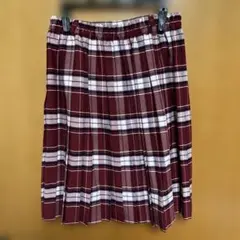 制服3点 赤チェックスカート+リボン+ネクタイ