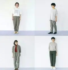 コットンリネンの軽やかテーパードパンツ