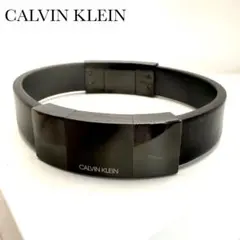 CALVIN KLEIN カルバンクライン　ブラック　レザー　ブレスレット　黒のサムネイル