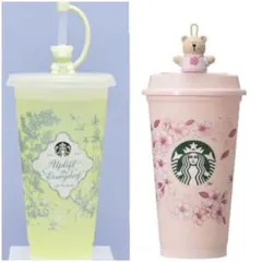 スタバ　ミステリーカラーチェンジングリ　ユーザブルコールドカップ　SAKURA