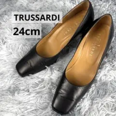 TRUSSARDI トラサルディ パンプス ブラック 24cm ID048