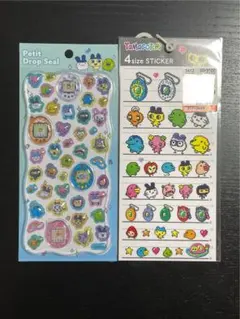 正規品　プチドロップシール　たまごっち　4サイズステッカー　プチドロ　2種セットのサムネイル