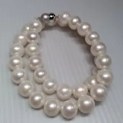 大粒 大珠 淡水パール ネックレス 11mm 40cm 本真珠