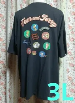トムとジェリー 85周年記念 Tシャツ Lサイズ ブラック