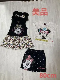 ベビードール　ミニーマウス　ワンピース　Tシャツ　ショートパンツ　80cm