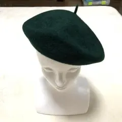ウール　ベレー帽　グリーン