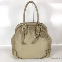 PRADA プラダ レザー トートバッグ ベージュ レディース ブランド