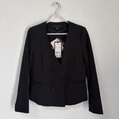 タグ付き⭐︎iCB セットアップ スーツ ノーカラー ダブル 黒 9号 洗濯可