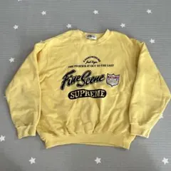 キッズ　コットン　裏毛トレーナー　130 イエロー　FITNESS