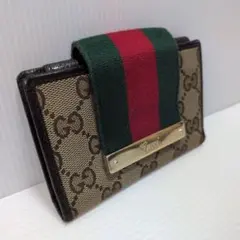 GUCCI グッチチェリー GG柄ピンクレザーミニ財布 カードケース 人気