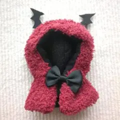 最終値下げ済！【着せ替え】小悪魔風 ぬいぐるみ用 ポンチョ 赤