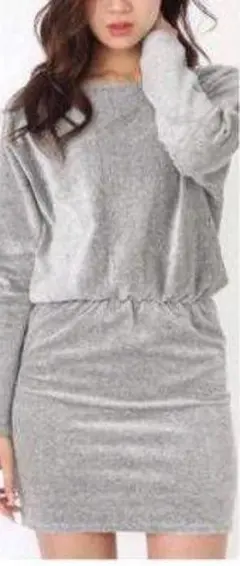 美品 リエンダ ワンピース グレー