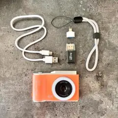 デジカメ デジタルカメラ オレンジ
