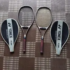 昭和レトロ】 YONEX ヨネックス 木製 バドミントンラケット 2本セット