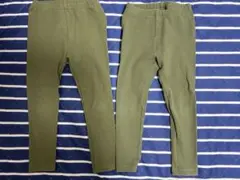 オリーブグリーン ロングパンツ 2枚セット 100cm~