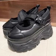 GRL：24.0cm：厚底メッシュベルトスニーカー[ci483]