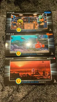 Happyくじ / PIXAR 2025 G賞キャンバスボード 全3種コンプリ