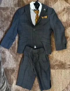 キッズ フォーマルスーツ 120cm ダークグレー