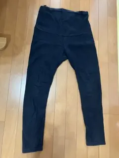 マタニティ レギンスパンツ　裏起毛　 L ブラック