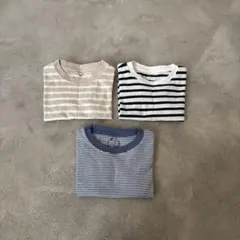 無印良品　ベビー服　半袖ボーダーTシャツ　3点セット　80センチ