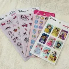 ディズニー シールセット　マリーちゃん　プリンセス 3Dシール　ストーンシール