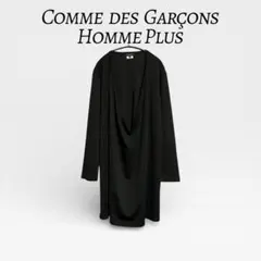 22AW コムデギャルソンオムプリュス ポリ縮 ドレープネック カットソー 黒