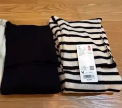 UNIQLOエクストラファインメリノリブタートルネックセーター M2色バラ売り可