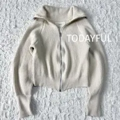 TODAYFUL Washedwool Zip Knit ウールジップニット TODAYFUL（トゥデイフル）の「TODAYFUL(トゥデイフル) 