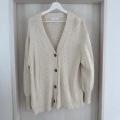 LEPSIM アイボリー ボタン付きカーディガン Fサイズ