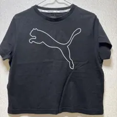 PUMA プーマ ロゴ 半袖Tシャツ ブラック S